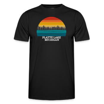 Platte Lake Michigan - Männer Funktions-T-Shirt - Schwarz - Vorne - AI Model Male 178 dark (178cm)