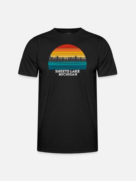 Sheets Lake Michigan - Men's Functional T-Shirt - black