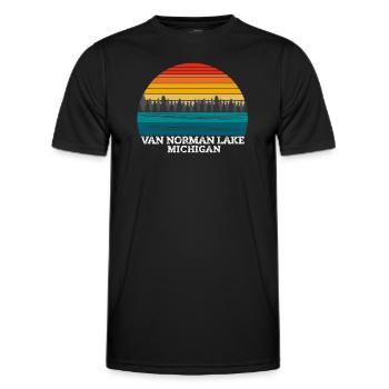 Van Norman Lake Michigan - T-shirt sport Homme - noir - Devant - AI Model Male 178 dark (178cm)