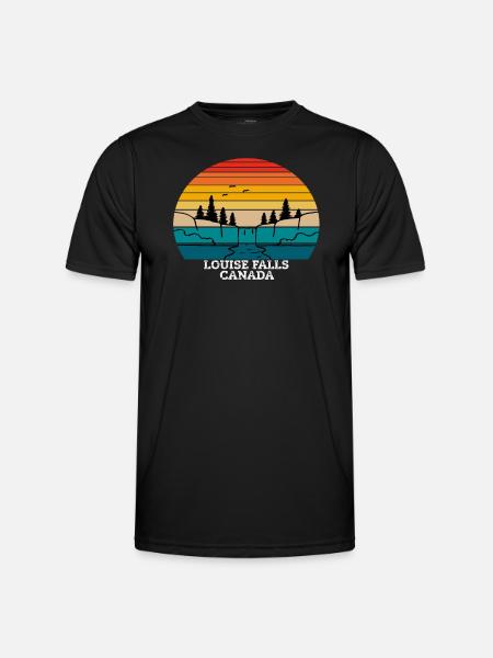 Louise Falls Canada - Männer Funktions-T-Shirt - Schwarz