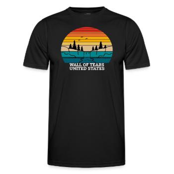 Wall of Tears United States - Männer Funktions-T-Shirt - Schwarz - Vorne - AI Model Male 178 dark (178cm)