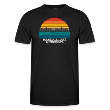 Mandall Lake Minnesota - Men's Functional T-Shirt - black - Front - AI Model Male 178 dark (178cm)