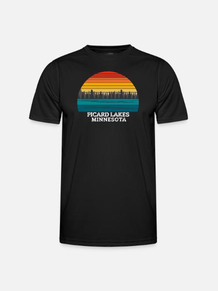Picard Lakes Minnesota - Men's Functional T-Shirt - black