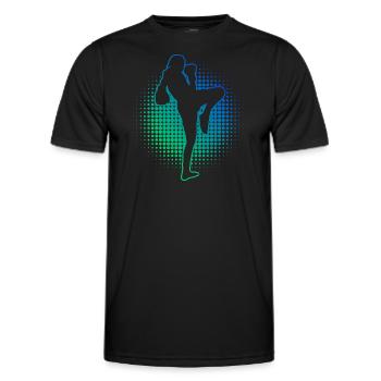 Thai Boxer Thai Boxing Men's Thai Boxing - Men's Functional T-Shirt - black - Front - AI Model Male 178 dark (178cm)