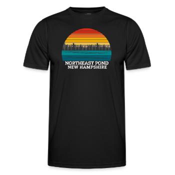 Étang Nord-Est New Hampshire - T-shirt sport Homme - noir - Devant - AI Model Male 178 dark (178cm)