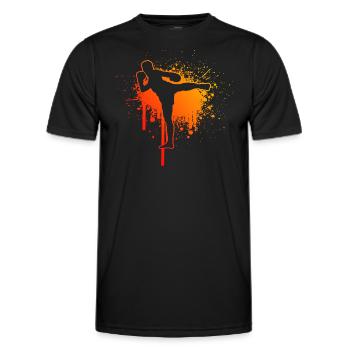 Thai Boxing Thai Boxer Muay Thai Thai Boxing - Men's Functional T-Shirt - black - Front - AI Model Male 178 dark (178cm)