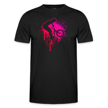 Femmes bmx bmx vélo vélo hommes bmx garçons - T-shirt sport Homme - noir - Devant - AI Model Male 178 dark (178cm)