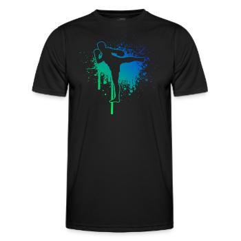 Thai Boxing Thai Boxing Thai Boxer Men Thai Boxing - Men's Functional T-Shirt - black - Front - AI Model Male 178 dark (178cm)