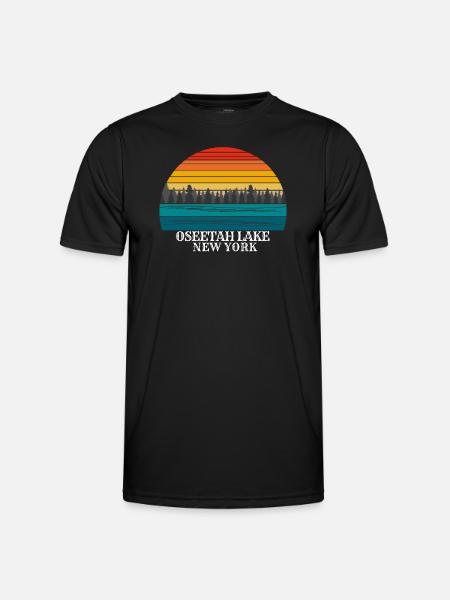 Oseetah Lake New York - Men's Functional T-Shirt - black