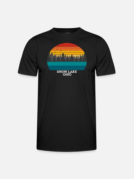 Lac Snow Ohio - T-shirt sport Homme - noir