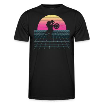 Men's Dirt Bike Women's Dirt Biker Dirt Bike - Men's Functional T-Shirt - black - Front - AI Model Male 178 dark (178cm)