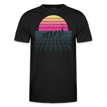 Paddle Court Men's Paddle Racket Paddle - Men's Functional T-Shirt - black - Front - AI Model Male 178 dark (178cm)