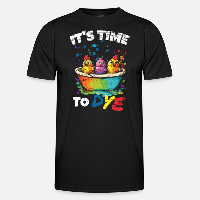 Ostern Eier Färben Ostereier - Männer Funktions-T-Shirt - Schwarz