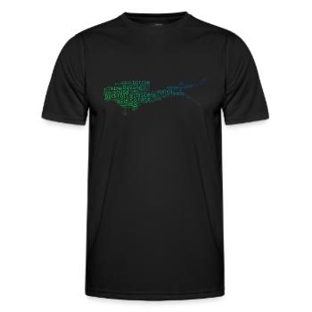 Scuba Divers Scuba Diving Men - Men's Functional T-Shirt - black - Front - AI Model Male 178 dark (178cm)