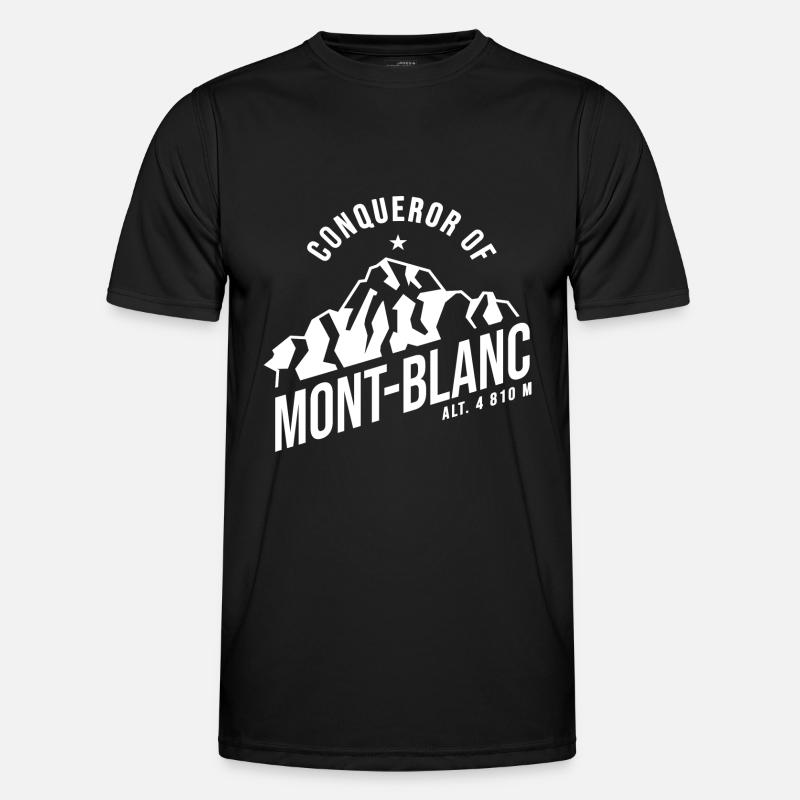 Bezwinger des Mont Blanc - Männer Funktions-T-Shirt - Schwarz