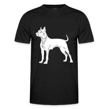 Pit Dog Silhouette - Men's Functional T-Shirt - black - Front - AI Model Male 178 dark (178cm)
