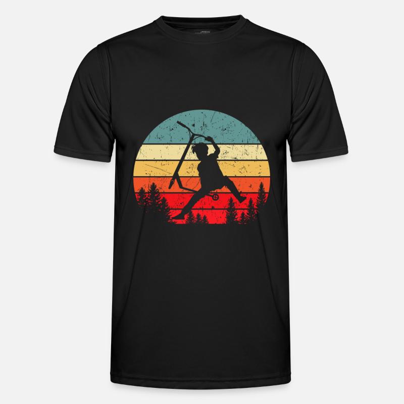 Scooter Stunt Tretroller Geschenkidee Männer Funktions-T-Shirt