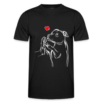 Staffordshire Bull Terrier Dear Mistress Dogs - Men's Functional T-Shirt - black - Front - AI Model Male 178 dark (178cm)