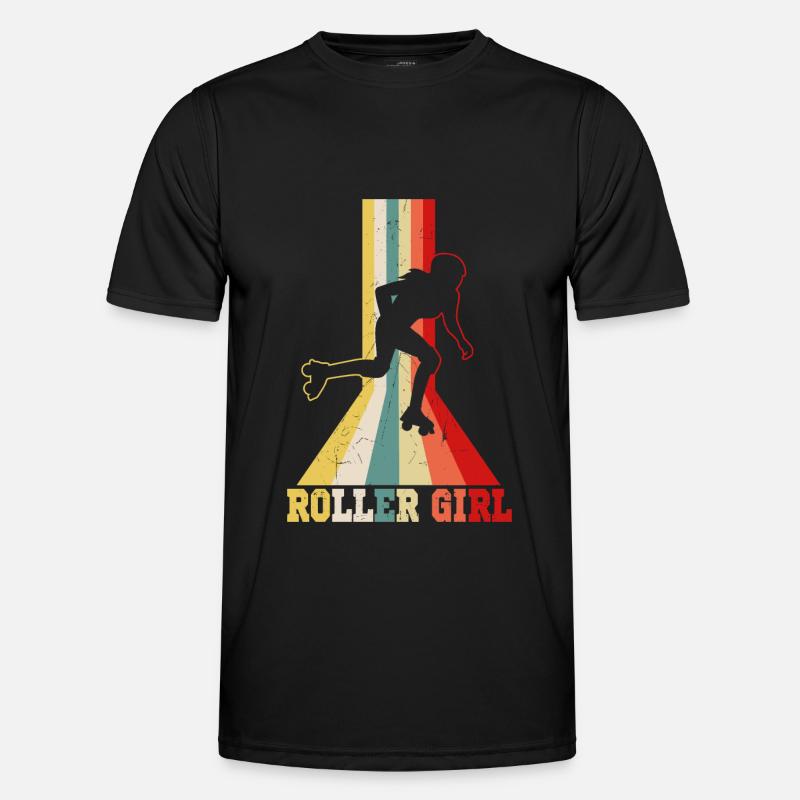 Roller Girl Rollschuhe Roller Derby Mädchen Männer Funktions-T-Shirt