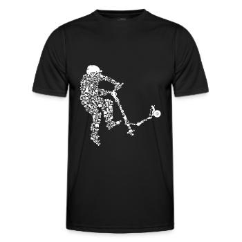 Cadeau de scooter cascadeur - T-shirt sport Homme - noir - Devant - AI Model Male 178 dark (178cm)