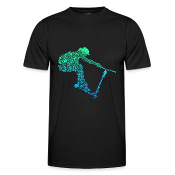 Cadeau de scooter cascadeur - T-shirt sport Homme - noir - Devant - AI Model Male 178 dark (178cm)