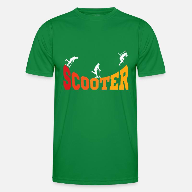 Scooter Roller Stunt Tretroller Jungen Männer Funktions-T-Shirt