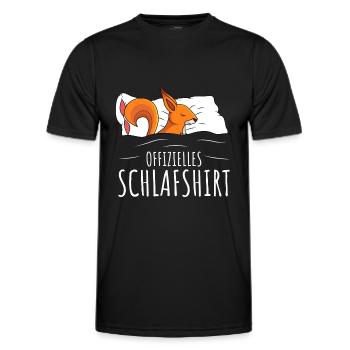 Offizielles Schlafshirt Eichhörnchen Geschenk - Männer Funktions-T-Shirt - Schwarz - Vorne - AI Model Male 178 dark (178cm)