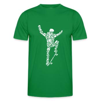 Skater Skateboard Stunt Skater Kinder Jungen - Männer Funktions-T-Shirt - Kelly Green - Vorne - AI Model Male 178 dark (178cm)