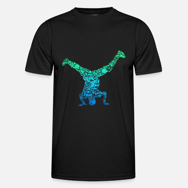 Breakdance Breakdancer Breakdancing - Männer Funktions-T-Shirt - Schwarz