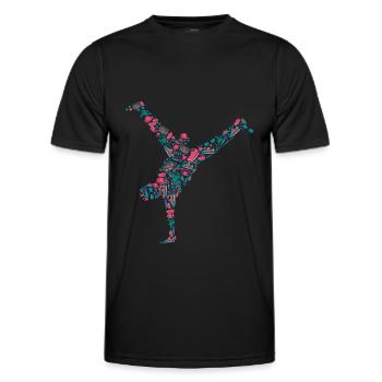 Breakdance Breakdancer Breakdancing - Männer Funktions-T-Shirt - Schwarz - Vorne - AI Model Male 178 dark (178cm)