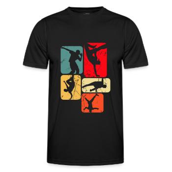 Breakdance Breakdancer Breakdancing - T-shirt sport Homme - noir - Devant - AI Model Male 178 dark (178cm)