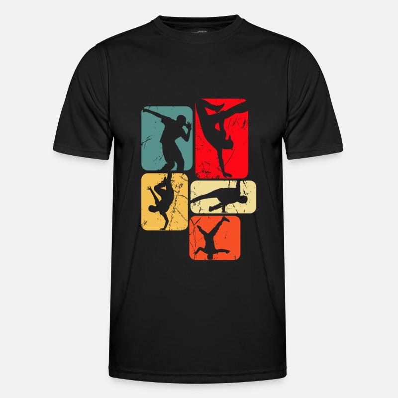 Breakdance Breakdancer Breakdancing - Männer Funktions-T-Shirt - Schwarz