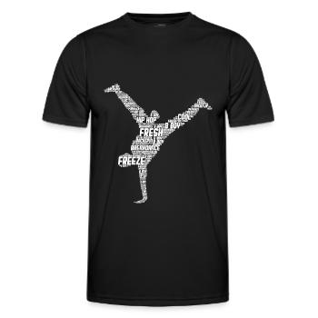 Breakdance Breakdancer Breakdancing - Men's Functional T-Shirt - black - Front - AI Model Male 178 dark (178cm)
