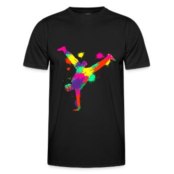 Breakdancer Breakdance Breakdancing - T-shirt sport Homme - noir - Devant - AI Model Male 178 dark (178cm)