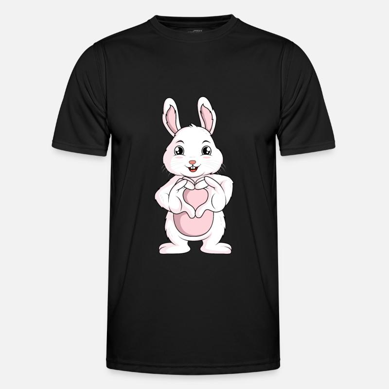 Rabbit Love Rabbit Rabbit Girl - Men's Functional T-Shirt - black