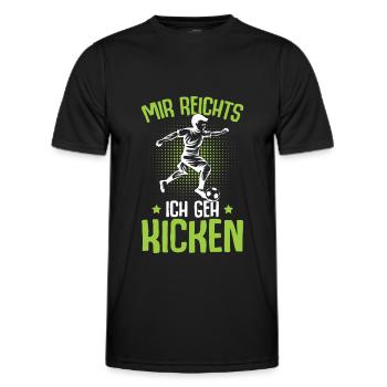 Mir reichts ich geh kicken Fußball Fußballer - Männer Funktions-T-Shirt - Schwarz - Vorne - AI Model Male 178 dark (178cm)