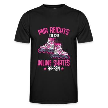 Inline Skates Inline Skating Inline Skater - Männer Funktions-T-Shirt - Schwarz - Vorne - AI Model Male 178 dark (178cm)