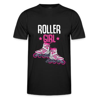 Inline Skates Inline Skating Inline Skater - Männer Funktions-T-Shirt - Schwarz - Vorne - AI Model Male 178 dark (178cm)