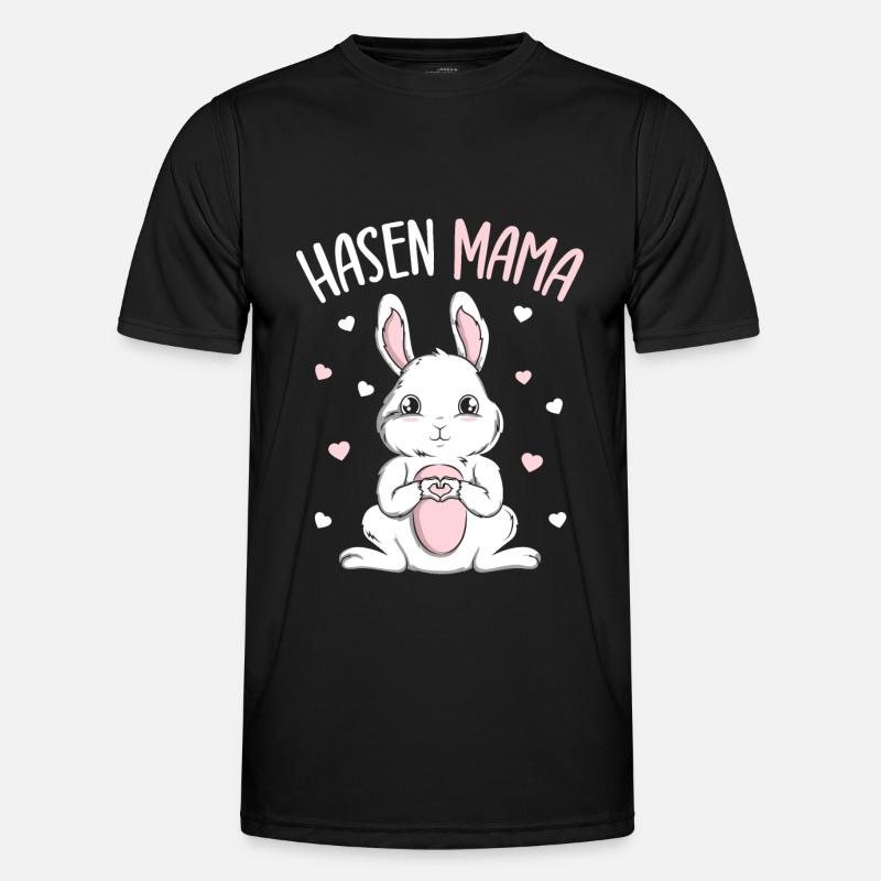 Rabbit Rabbit Mama Rabbit - Men's Functional T-Shirt - black
