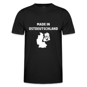 Made in Ostdeutschland - Männer Funktions-T-Shirt - Schwarz - Vorne - AI Model Male 178 dark (178cm)