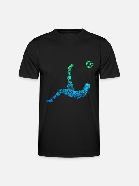 Fußball Fußballer Fußballspieler Kinder - Männer Funktions-T-Shirt - Schwarz