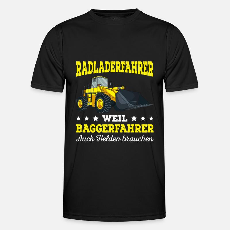 Radlader Baustelle Bagger Baggerlader Männer Funktions-T-Shirt