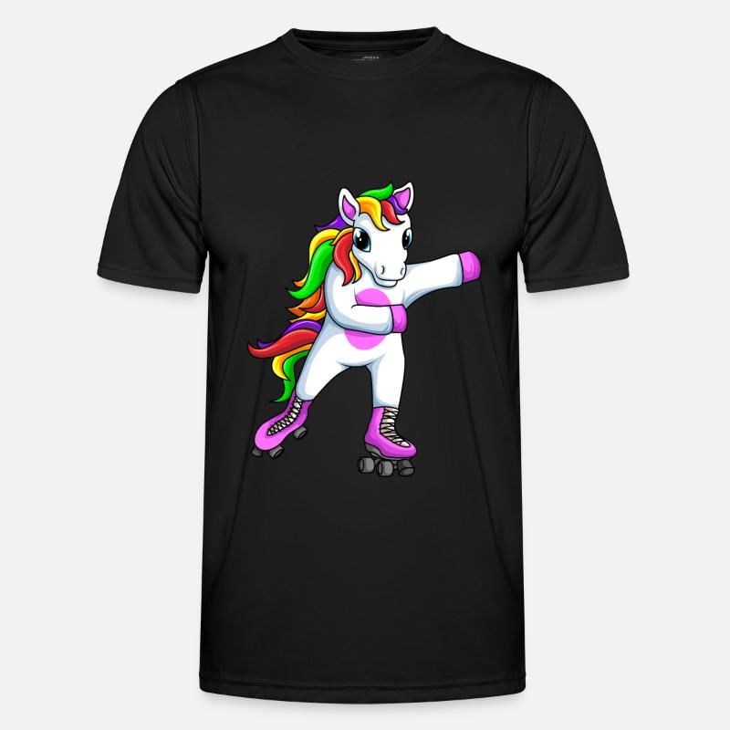 Rollschuhe Roller Girl Rollschuh Einhorn Männer Funktions-T-Shirt