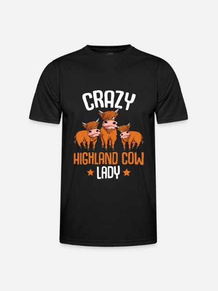 Highland Cattle Farmer Gift - Men's Functional T-Shirt - black