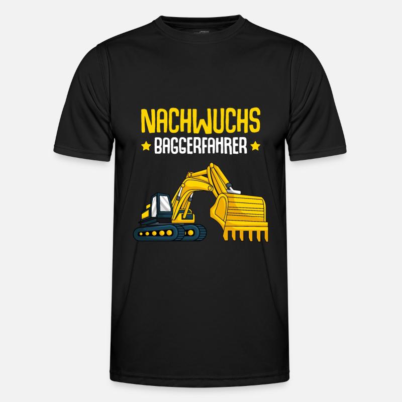 Bagger Nachwuchs Baggerfahrer Kinder - Männer Funktions-T-Shirt - Schwarz