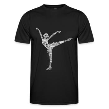 Eiskunstläuferin Eiskunstlauf Schlittschuhe - Männer Funktions-T-Shirt - Schwarz - Vorne - AI Model Male 178 dark (178cm)