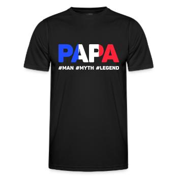 Dad The Man The Myth The Legend - Best Dad - Men's Functional T-Shirt - black - Front - AI Model Male 178 dark (178cm)