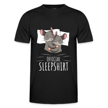 Chinchilla Sleeper Shirt - Men's Functional T-Shirt - black - Front - AI Model Male 178 dark (178cm)