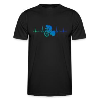 Road Cycling Women's Road Bike Road Bike Road Cycling - Men's Functional T-Shirt - black - Front - AI Model Male 178 dark (178cm)