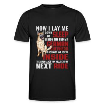 lustige Schäferhund Sprüche Hunde Sprüche - Männer Funktions-T-Shirt - Schwarz - Vorne - AI Model Male 178 dark (178cm)